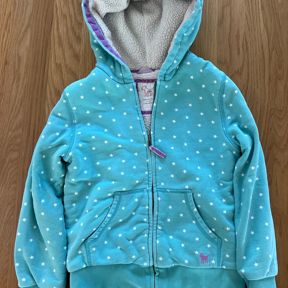 Mini Boden Turquoise Star Hoodie